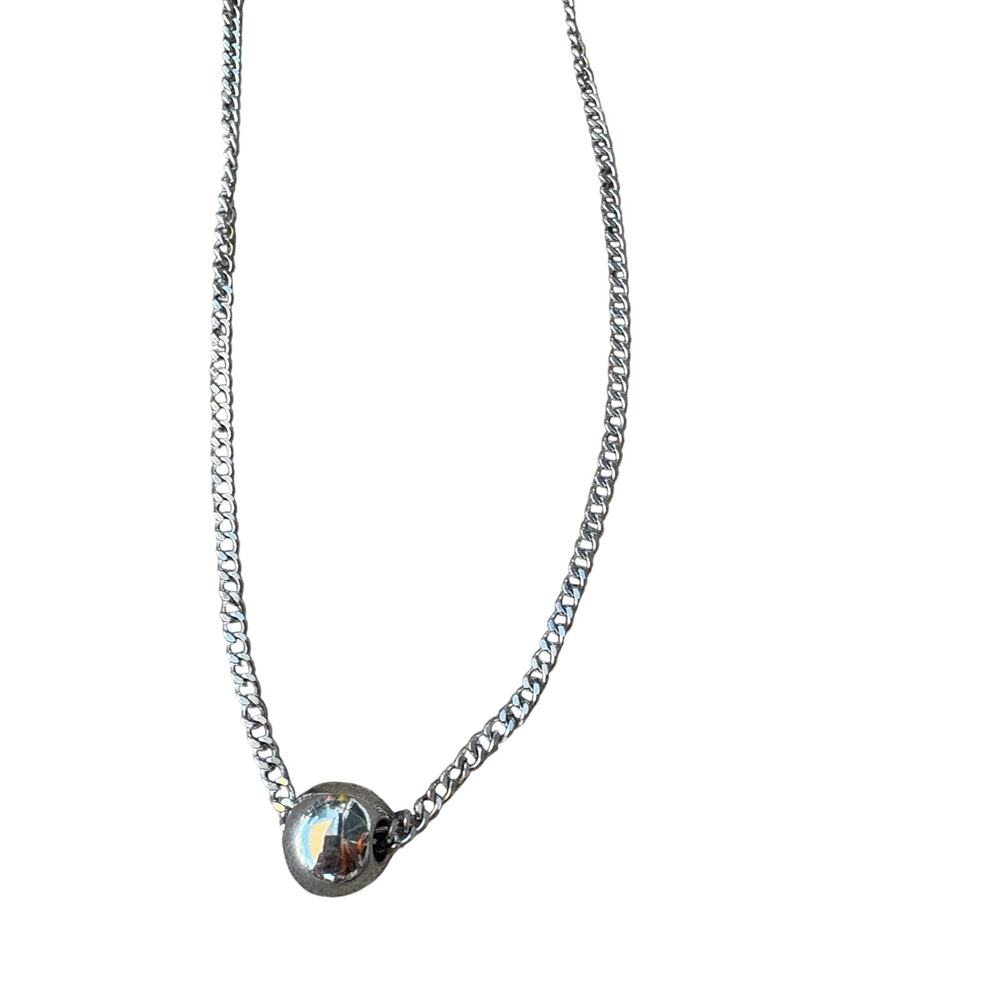 Park Lane Heavy Silver ball Classic Chain Unisex Necklace